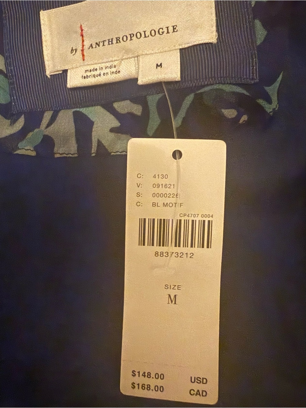 Anthropologie BL motif dress blue/teal - Picture 6 of 6